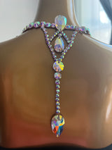 5 massive rhinestones necklace