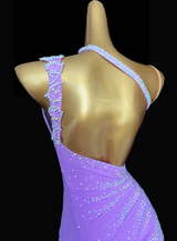 Expertly designed fully stone Lilac dance dress