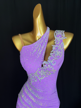 Expertly designed fully stone Lilac dance dress