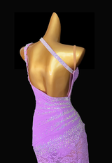 Expertly designed fully stone Lilac dance dress